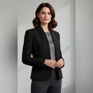NWT!! Lauren Ralph Lauren Women's Black Wool Blend Blazer Jacket Size 12